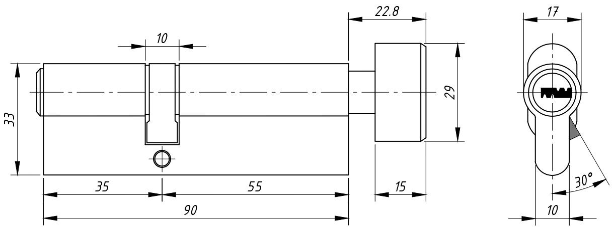 Чертеж цилиндра